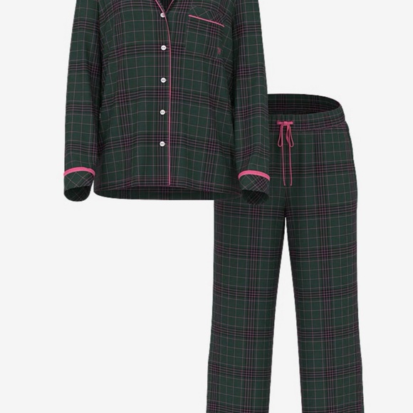 Victoria's Secret Green and Pink Plaid Pajama Set - Picture 2 of 6